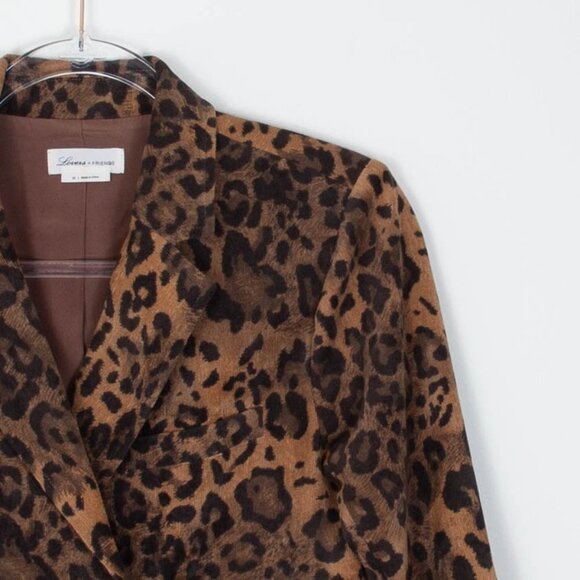 Lovers + Friends Atlanta Leopard Cropped Blazer Jacket Womens Size XS - Picture 4 of 9